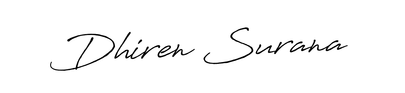 This is the best signature style for the Dhiren Surana name. Also you like these signature font (Antro_Vectra_Bolder). Mix name signature. Dhiren Surana signature style 7 images and pictures png
