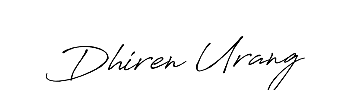 Make a beautiful signature design for name Dhiren Urang. Use this online signature maker to create a handwritten signature for free. Dhiren Urang signature style 7 images and pictures png