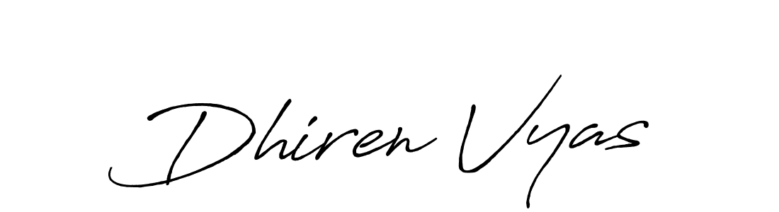 Make a beautiful signature design for name Dhiren Vyas. Use this online signature maker to create a handwritten signature for free. Dhiren Vyas signature style 7 images and pictures png