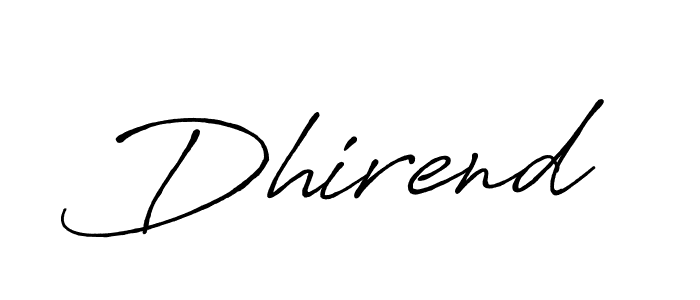 How to make Dhirend name signature. Use Antro_Vectra_Bolder style for creating short signs online. This is the latest handwritten sign. Dhirend signature style 7 images and pictures png