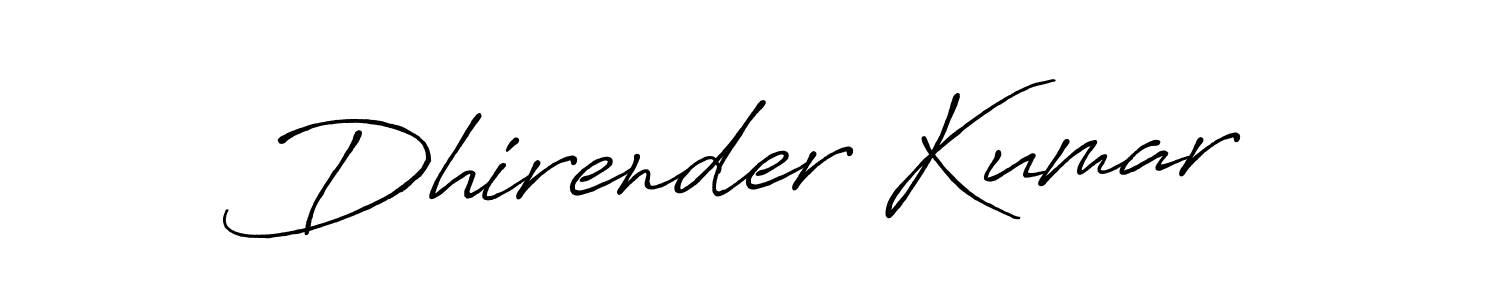 Use a signature maker to create a handwritten signature online. With this signature software, you can design (Antro_Vectra_Bolder) your own signature for name Dhirender Kumar. Dhirender Kumar signature style 7 images and pictures png