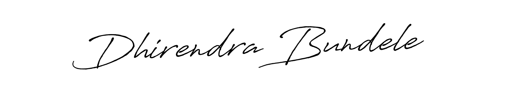 Also we have Dhirendra Bundele name is the best signature style. Create professional handwritten signature collection using Antro_Vectra_Bolder autograph style. Dhirendra Bundele signature style 7 images and pictures png