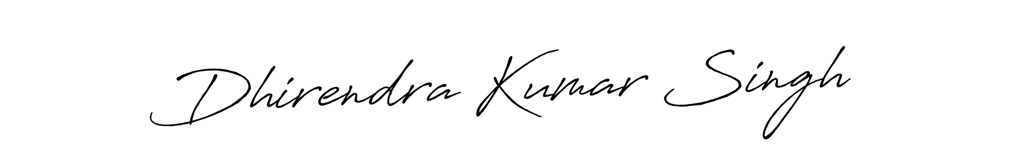 Create a beautiful signature design for name Dhirendra Kumar Singh. With this signature (Antro_Vectra_Bolder) fonts, you can make a handwritten signature for free. Dhirendra Kumar Singh signature style 7 images and pictures png