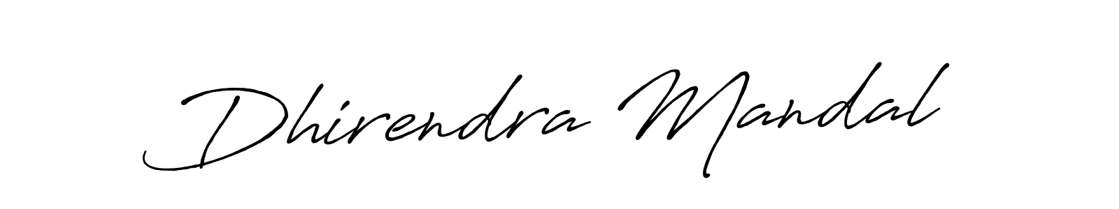 Create a beautiful signature design for name Dhirendra Mandal. With this signature (Antro_Vectra_Bolder) fonts, you can make a handwritten signature for free. Dhirendra Mandal signature style 7 images and pictures png