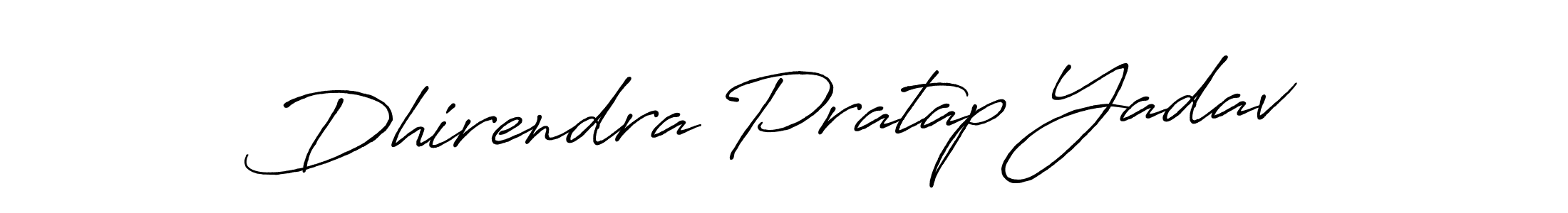 Create a beautiful signature design for name Dhirendra Pratap Yadav. With this signature (Antro_Vectra_Bolder) fonts, you can make a handwritten signature for free. Dhirendra Pratap Yadav signature style 7 images and pictures png