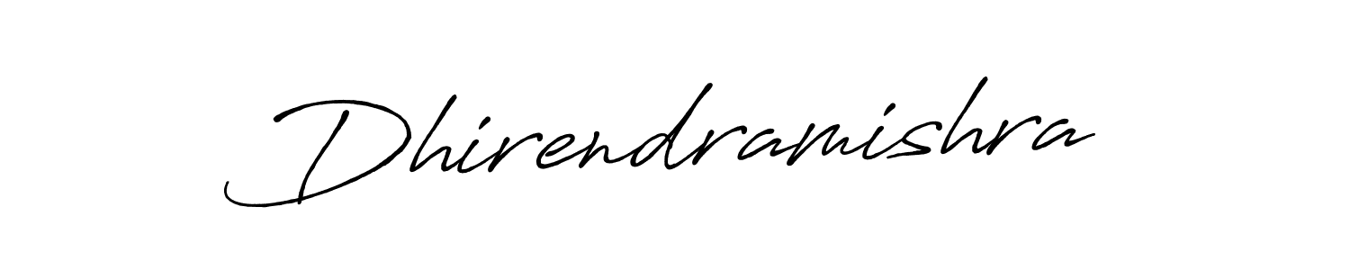 Create a beautiful signature design for name Dhirendramishra. With this signature (Antro_Vectra_Bolder) fonts, you can make a handwritten signature for free. Dhirendramishra signature style 7 images and pictures png