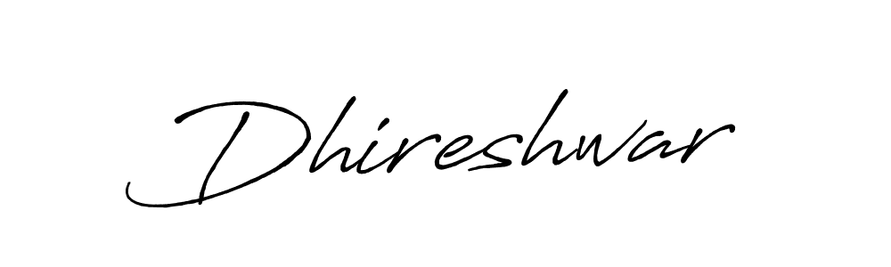 Use a signature maker to create a handwritten signature online. With this signature software, you can design (Antro_Vectra_Bolder) your own signature for name Dhireshwar. Dhireshwar signature style 7 images and pictures png