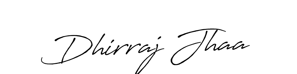 How to make Dhirraj Jhaa signature? Antro_Vectra_Bolder is a professional autograph style. Create handwritten signature for Dhirraj Jhaa name. Dhirraj Jhaa signature style 7 images and pictures png