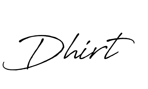 Antro_Vectra_Bolder is a professional signature style that is perfect for those who want to add a touch of class to their signature. It is also a great choice for those who want to make their signature more unique. Get Dhirt name to fancy signature for free. Dhirt signature style 7 images and pictures png