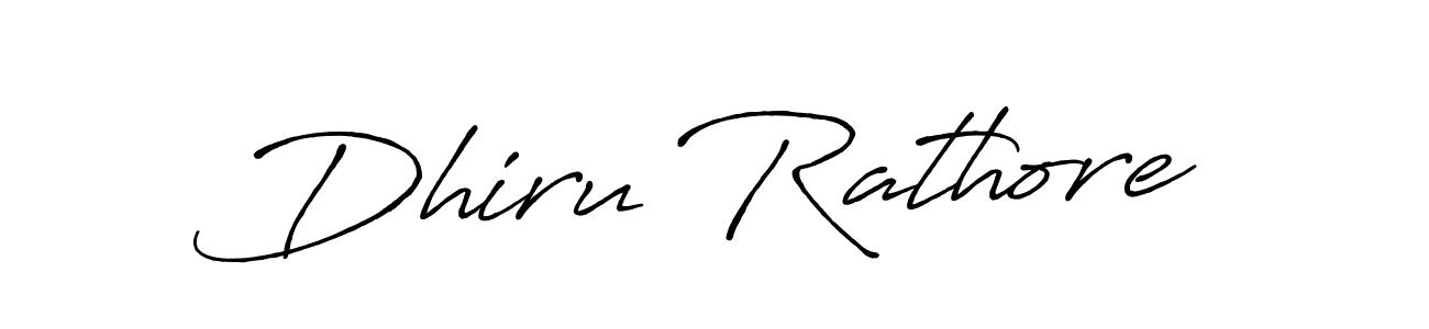 Create a beautiful signature design for name Dhiru Rathore. With this signature (Antro_Vectra_Bolder) fonts, you can make a handwritten signature for free. Dhiru Rathore signature style 7 images and pictures png