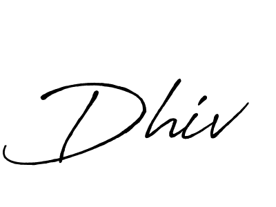 Make a beautiful signature design for name Dhiv. Use this online signature maker to create a handwritten signature for free. Dhiv signature style 7 images and pictures png