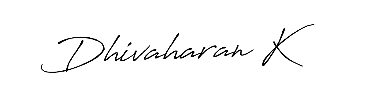 Make a beautiful signature design for name Dhivaharan K. With this signature (Antro_Vectra_Bolder) style, you can create a handwritten signature for free. Dhivaharan K signature style 7 images and pictures png