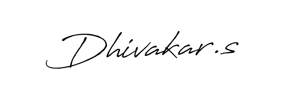 Create a beautiful signature design for name Dhivakar.s. With this signature (Antro_Vectra_Bolder) fonts, you can make a handwritten signature for free. Dhivakar.s signature style 7 images and pictures png