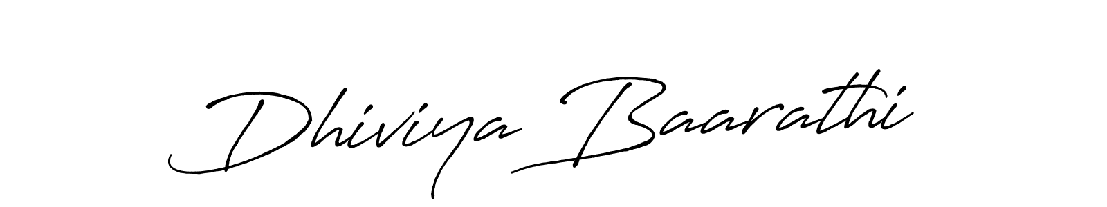 Use a signature maker to create a handwritten signature online. With this signature software, you can design (Antro_Vectra_Bolder) your own signature for name Dhiviya Baarathi. Dhiviya Baarathi signature style 7 images and pictures png