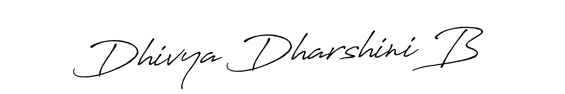 Use a signature maker to create a handwritten signature online. With this signature software, you can design (Antro_Vectra_Bolder) your own signature for name Dhivya Dharshini B. Dhivya Dharshini B signature style 7 images and pictures png