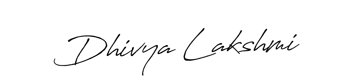 Dhivya Lakshmi stylish signature style. Best Handwritten Sign (Antro_Vectra_Bolder) for my name. Handwritten Signature Collection Ideas for my name Dhivya Lakshmi. Dhivya Lakshmi signature style 7 images and pictures png