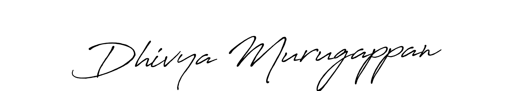 Create a beautiful signature design for name Dhivya Murugappan. With this signature (Antro_Vectra_Bolder) fonts, you can make a handwritten signature for free. Dhivya Murugappan signature style 7 images and pictures png