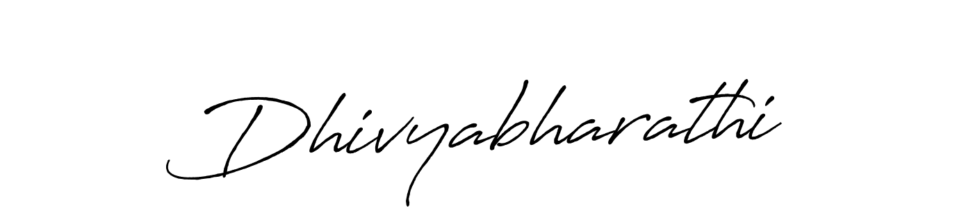 Create a beautiful signature design for name Dhivyabharathi. With this signature (Antro_Vectra_Bolder) fonts, you can make a handwritten signature for free. Dhivyabharathi signature style 7 images and pictures png