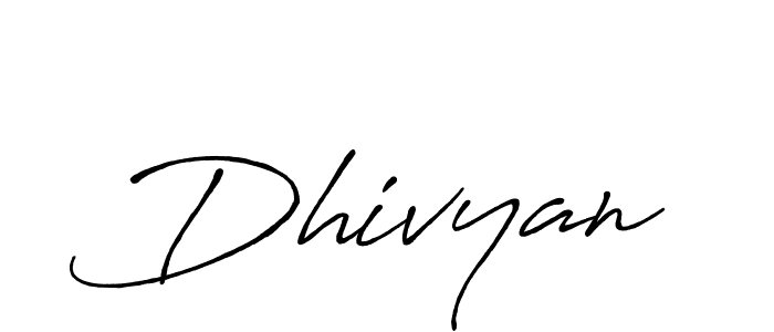 Make a beautiful signature design for name Dhivyan. With this signature (Antro_Vectra_Bolder) style, you can create a handwritten signature for free. Dhivyan signature style 7 images and pictures png