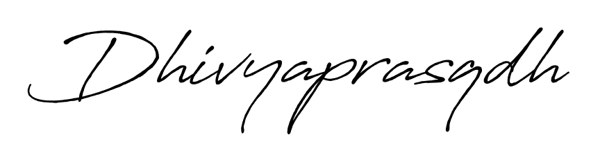 The Antro_Vectra_Bolder font transforms the name Dhivyaprasqdh into an executive sign with sharp precision and distinguished character. Dhivyaprasqdh signature style 7 images and pictures png