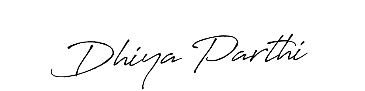 Make a beautiful signature design for name Dhiya Parthi. Use this online signature maker to create a handwritten signature for free. Dhiya Parthi signature style 7 images and pictures png