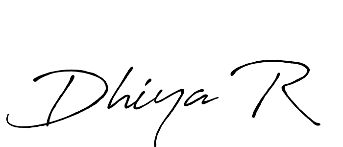 How to make Dhiya R signature? Antro_Vectra_Bolder is a professional autograph style. Create handwritten signature for Dhiya R name. Dhiya R signature style 7 images and pictures png