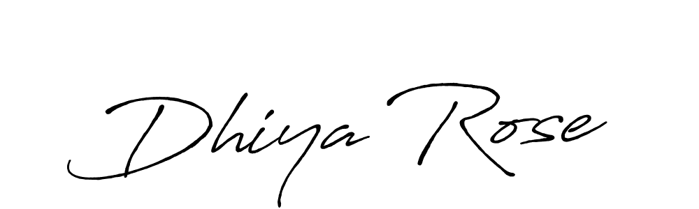 Dhiya Rose stylish signature style. Best Handwritten Sign (Antro_Vectra_Bolder) for my name. Handwritten Signature Collection Ideas for my name Dhiya Rose. Dhiya Rose signature style 7 images and pictures png
