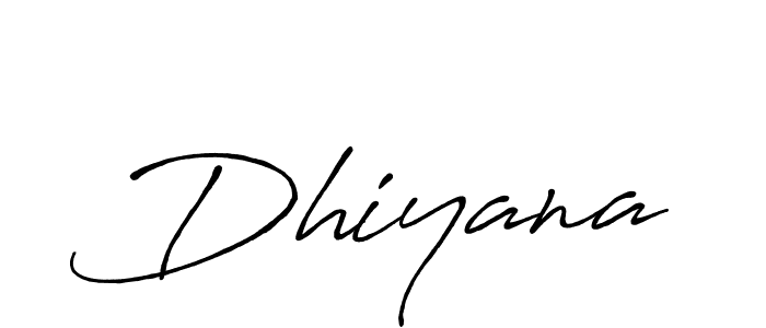 Use a signature maker to create a handwritten signature online. With this signature software, you can design (Antro_Vectra_Bolder) your own signature for name Dhiyana. Dhiyana signature style 7 images and pictures png