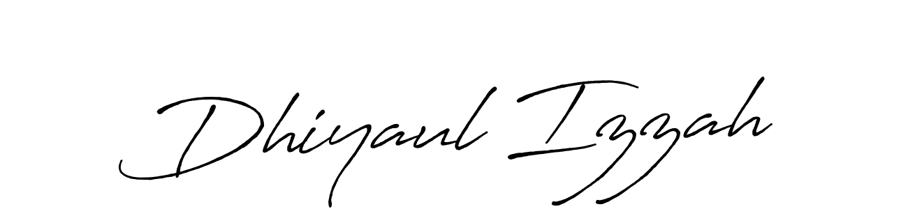 Design your own signature with our free online signature maker. With this signature software, you can create a handwritten (Antro_Vectra_Bolder) signature for name Dhiyaul Izzah. Dhiyaul Izzah signature style 7 images and pictures png