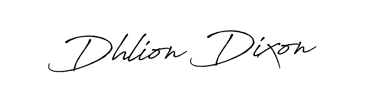 Use a signature maker to create a handwritten signature online. With this signature software, you can design (Antro_Vectra_Bolder) your own signature for name Dhlion Dixon. Dhlion Dixon signature style 7 images and pictures png