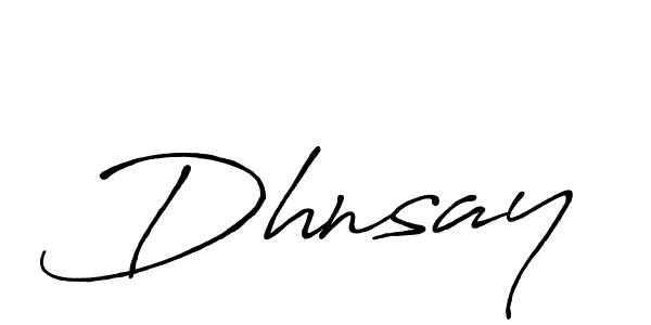 Make a beautiful signature design for name Dhnsay. With this signature (Antro_Vectra_Bolder) style, you can create a handwritten signature for free. Dhnsay signature style 7 images and pictures png