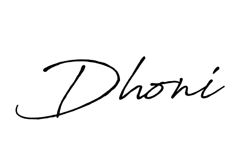 Create a beautiful signature design for name Dhoni. With this signature (Antro_Vectra_Bolder) fonts, you can make a handwritten signature for free. Dhoni signature style 7 images and pictures png