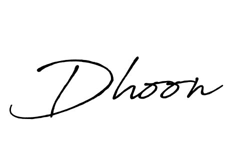 Design your own signature with our free online signature maker. With this signature software, you can create a handwritten (Antro_Vectra_Bolder) signature for name Dhoon. Dhoon signature style 7 images and pictures png