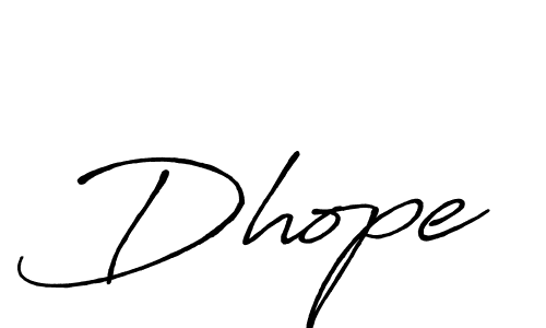 Create a beautiful signature design for name Dhope. With this signature (Antro_Vectra_Bolder) fonts, you can make a handwritten signature for free. Dhope signature style 7 images and pictures png