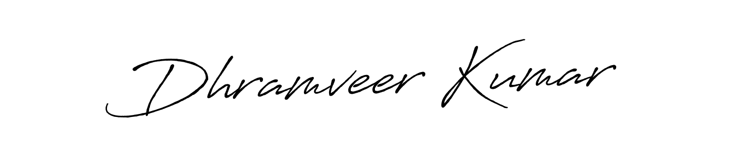 Make a beautiful signature design for name Dhramveer Kumar. With this signature (Antro_Vectra_Bolder) style, you can create a handwritten signature for free. Dhramveer Kumar signature style 7 images and pictures png