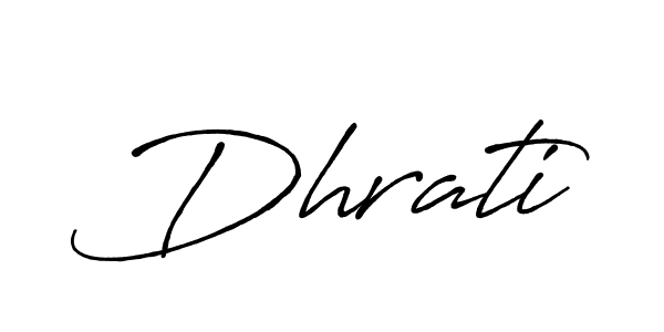 Use a signature maker to create a handwritten signature online. With this signature software, you can design (Antro_Vectra_Bolder) your own signature for name Dhrati. Dhrati signature style 7 images and pictures png