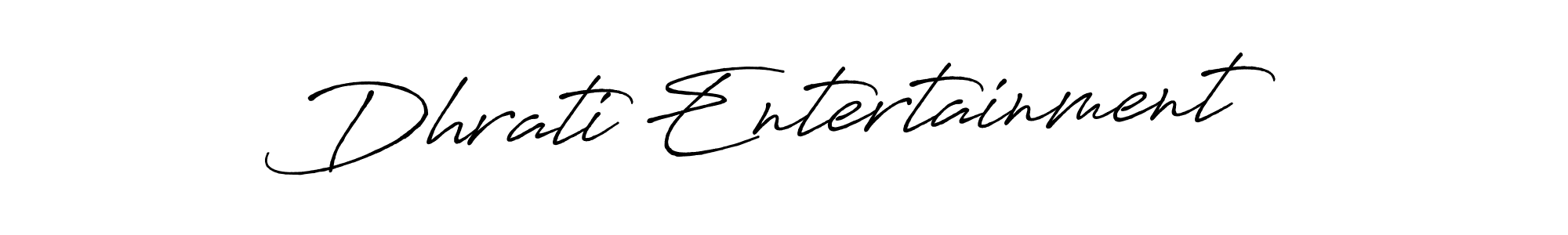 Antro_Vectra_Bolder is a professional signature style that is perfect for those who want to add a touch of class to their signature. It is also a great choice for those who want to make their signature more unique. Get Dhrati Entertainment name to fancy signature for free. Dhrati Entertainment signature style 7 images and pictures png