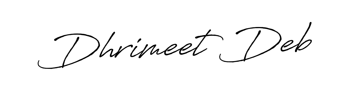 You should practise on your own different ways (Antro_Vectra_Bolder) to write your name (Dhrimeet Deb) in signature. don't let someone else do it for you. Dhrimeet Deb signature style 7 images and pictures png