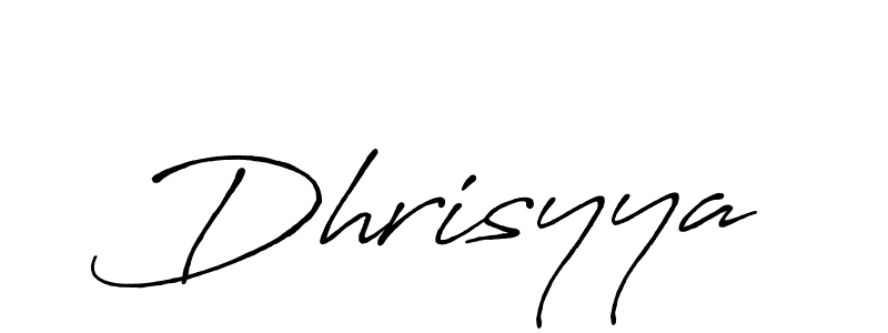 How to make Dhrisyya signature? Antro_Vectra_Bolder is a professional autograph style. Create handwritten signature for Dhrisyya name. Dhrisyya signature style 7 images and pictures png