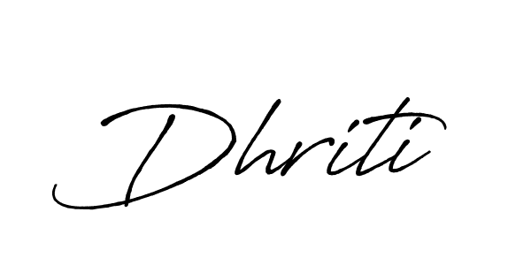 Antro_Vectra_Bolder is a professional signature style that is perfect for those who want to add a touch of class to their signature. It is also a great choice for those who want to make their signature more unique. Get Dhriti name to fancy signature for free. Dhriti signature style 7 images and pictures png