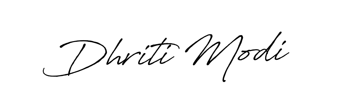 Antro_Vectra_Bolder is a professional signature style that is perfect for those who want to add a touch of class to their signature. It is also a great choice for those who want to make their signature more unique. Get Dhriti Modi name to fancy signature for free. Dhriti Modi signature style 7 images and pictures png