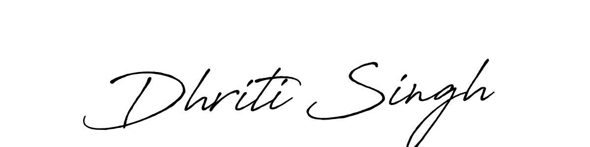 Make a short Dhriti Singh signature style. Manage your documents anywhere anytime using Antro_Vectra_Bolder. Create and add eSignatures, submit forms, share and send files easily. Dhriti Singh signature style 7 images and pictures png