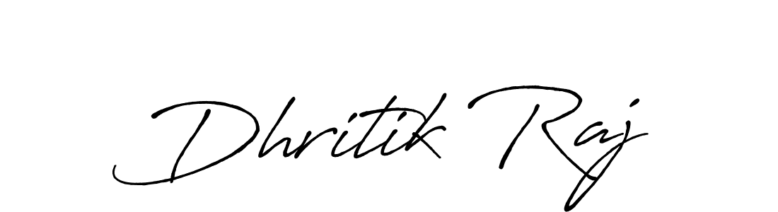 How to make Dhritik Raj signature? Antro_Vectra_Bolder is a professional autograph style. Create handwritten signature for Dhritik Raj name. Dhritik Raj signature style 7 images and pictures png