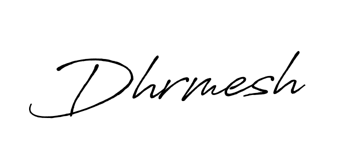 Dhrmesh stylish signature style. Best Handwritten Sign (Antro_Vectra_Bolder) for my name. Handwritten Signature Collection Ideas for my name Dhrmesh. Dhrmesh signature style 7 images and pictures png