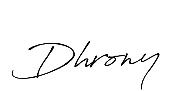 Make a beautiful signature design for name Dhrony. Use this online signature maker to create a handwritten signature for free. Dhrony signature style 7 images and pictures png