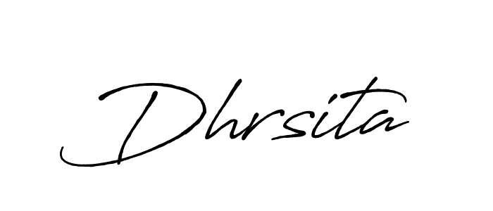 Create a beautiful signature design for name Dhrsita. With this signature (Antro_Vectra_Bolder) fonts, you can make a handwritten signature for free. Dhrsita signature style 7 images and pictures png