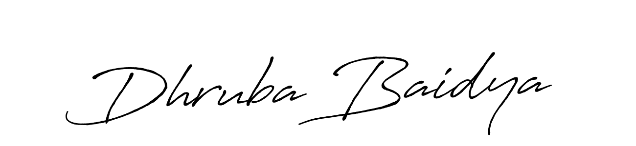 Antro_Vectra_Bolder is a professional signature style that is perfect for those who want to add a touch of class to their signature. It is also a great choice for those who want to make their signature more unique. Get Dhruba Baidya name to fancy signature for free. Dhruba Baidya signature style 7 images and pictures png