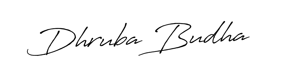 Design your own signature with our free online signature maker. With this signature software, you can create a handwritten (Antro_Vectra_Bolder) signature for name Dhruba Budha. Dhruba Budha signature style 7 images and pictures png