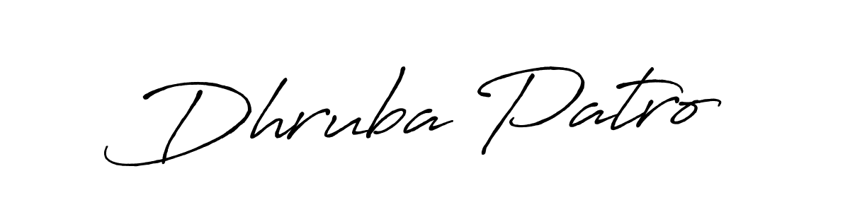 Use a signature maker to create a handwritten signature online. With this signature software, you can design (Antro_Vectra_Bolder) your own signature for name Dhruba Patro. Dhruba Patro signature style 7 images and pictures png