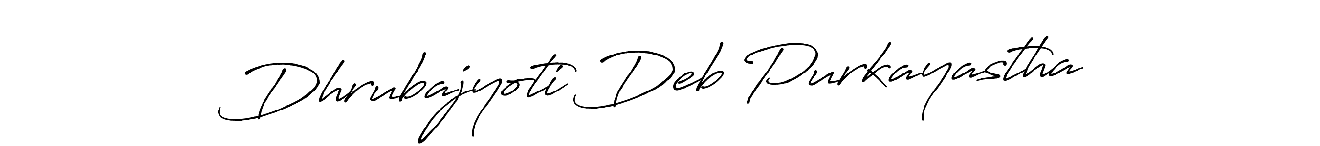 How to make Dhrubajyoti Deb Purkayastha name signature. Use Antro_Vectra_Bolder style for creating short signs online. This is the latest handwritten sign. Dhrubajyoti Deb Purkayastha signature style 7 images and pictures png